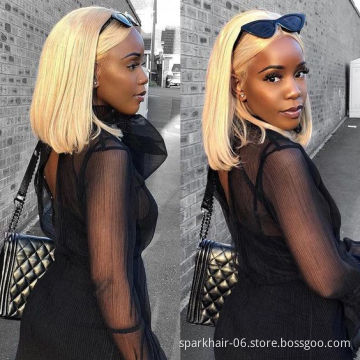 Wholesale Top Selling Virgin Brazilian 613 Blonde Bob Wig,Lace Front Bob Wigs Human Hair Wigs,Short Bob Wigs For Black Women